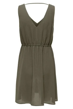 Vestido corto de tirantes anchos
