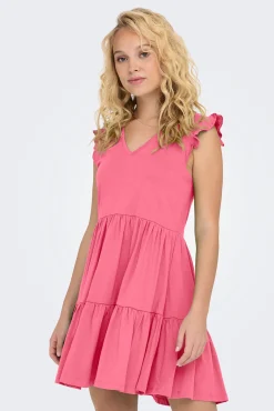 Vestido corto manga corta