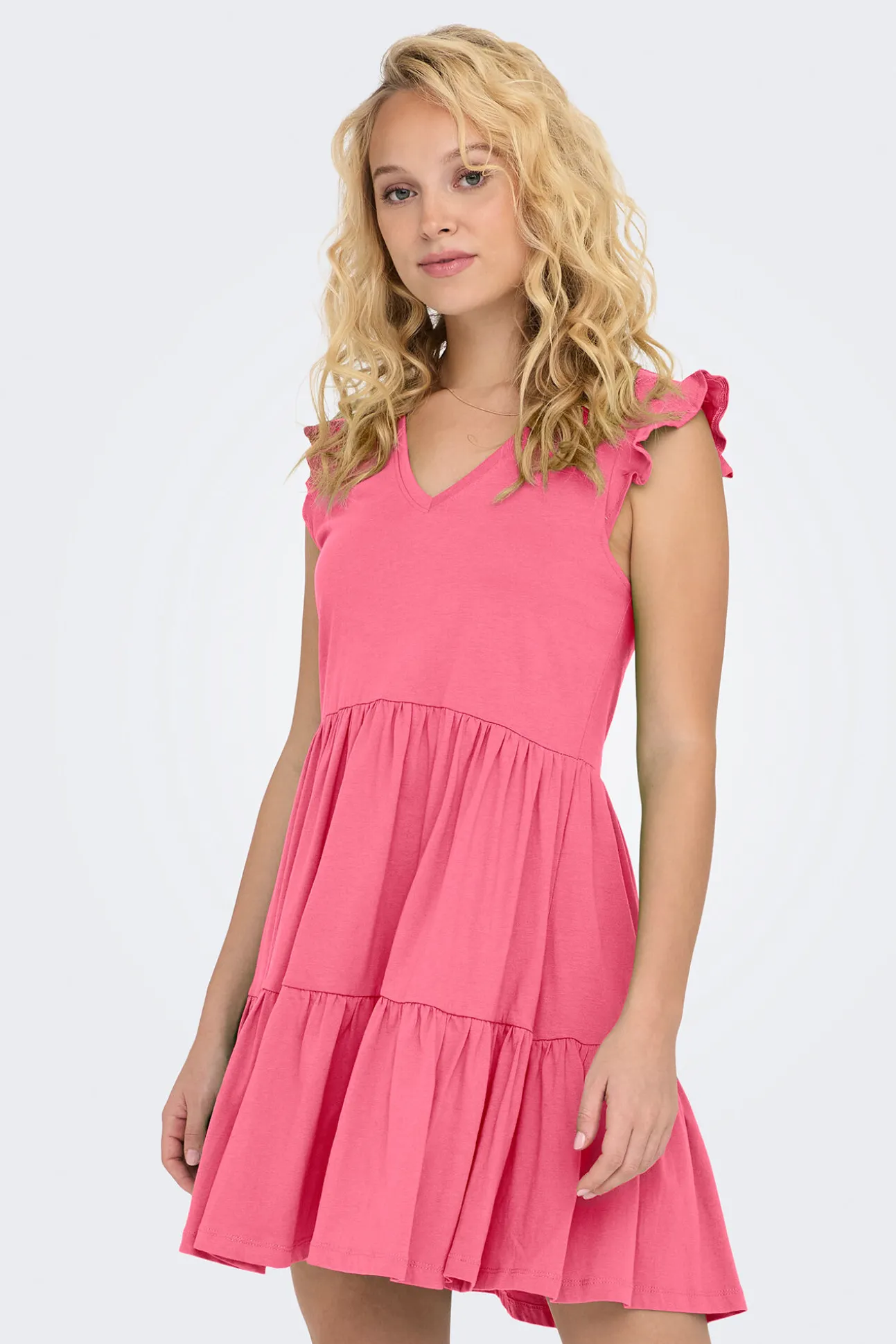 Vestido corto manga corta