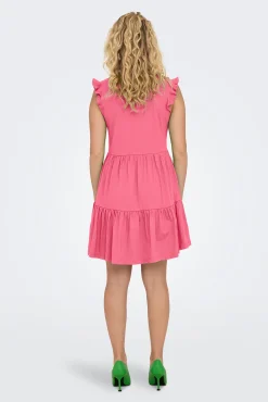 Vestido corto manga corta