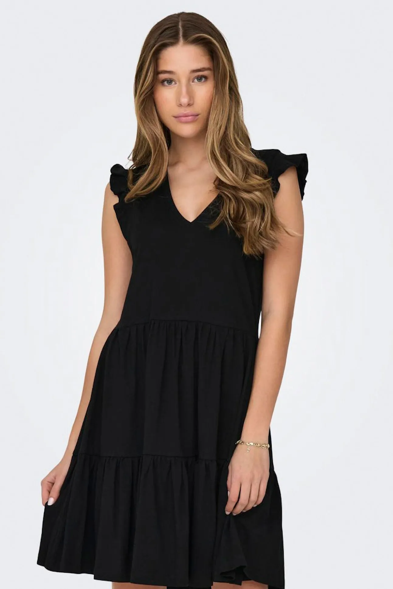 Vestido corto manga corta