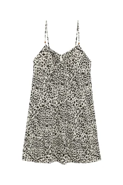 Vestido corto tirantes animal print