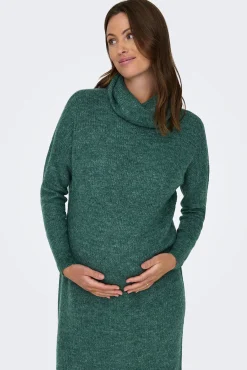 Vestido de punto corto cuello vuelto premamá