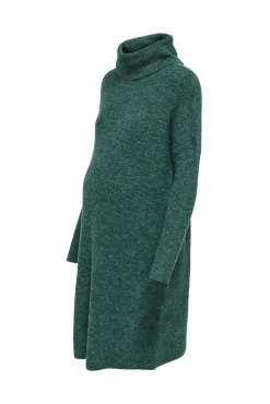 Vestido de punto corto cuello vuelto premamá