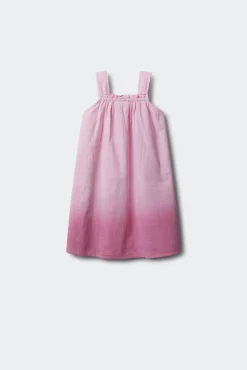 Vestido dip dye rosa niña