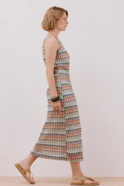 Vestido halter multicolor