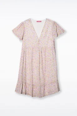 Vestido lactancia estampado con botones