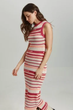 Vestido largo crochet