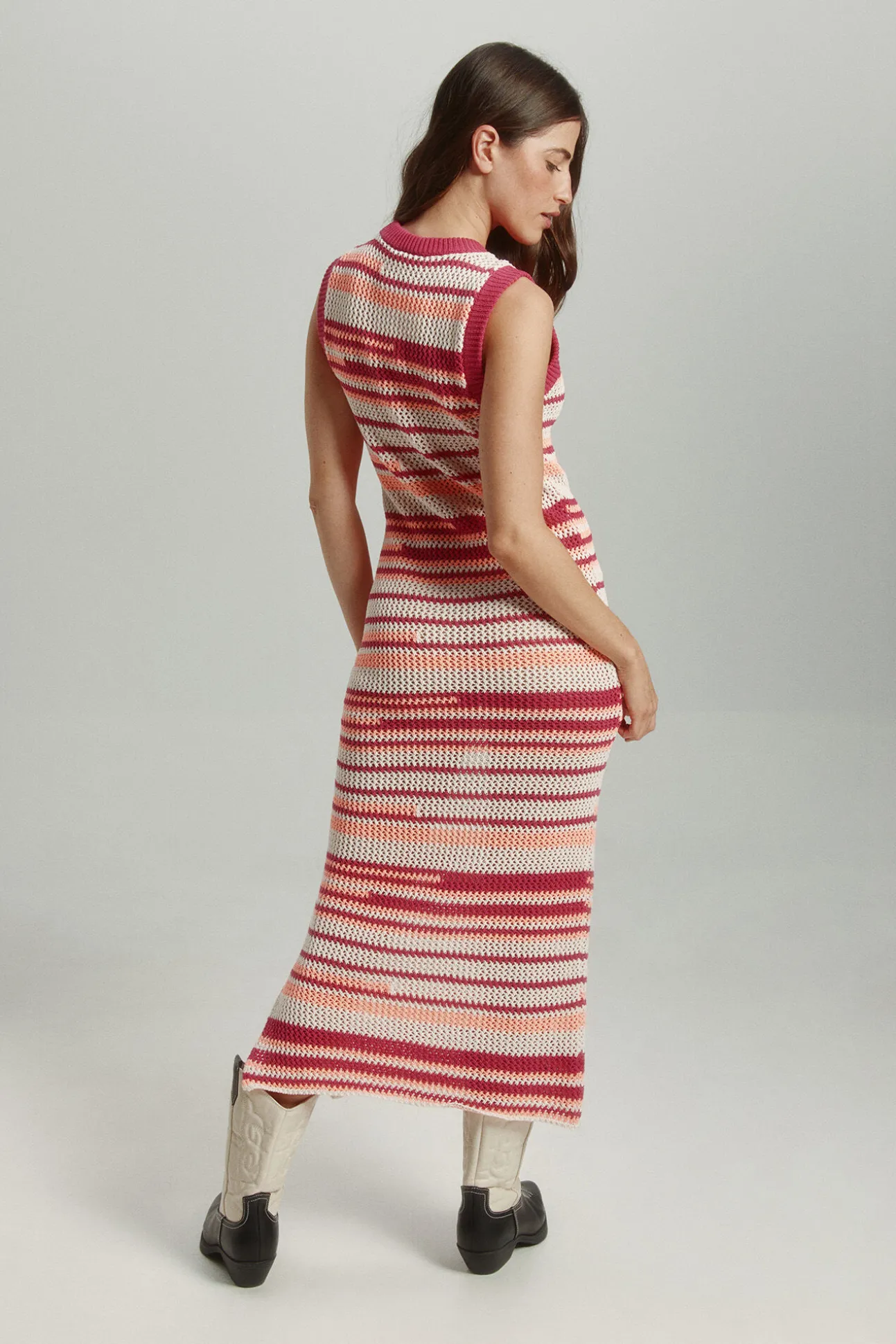 Vestido largo crochet