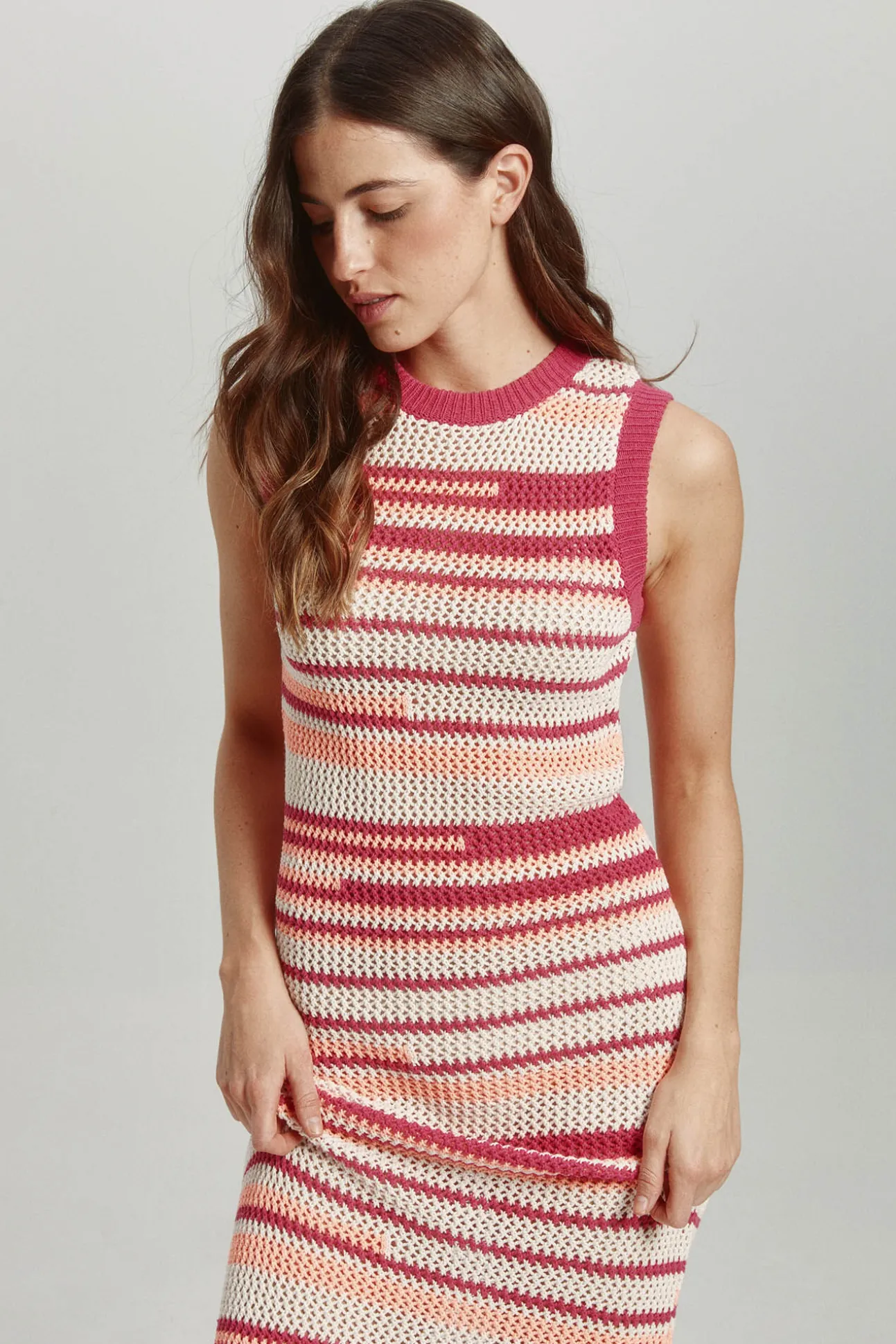 Vestido largo crochet