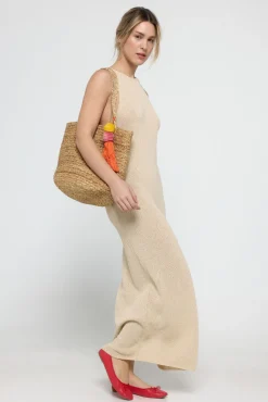 Vestido largo de punto