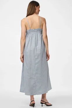 Vestido largo de rayas