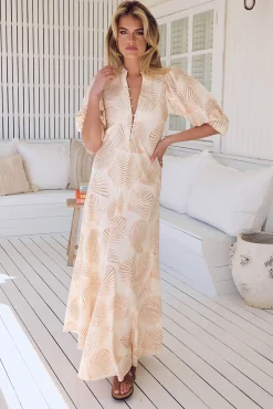 Vestido largo estampado Delmar