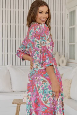 Vestido largo estampado Delmar