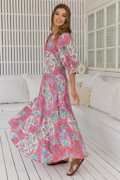 Vestido largo estampado Delmar