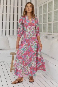Vestido largo estampado Delmar
