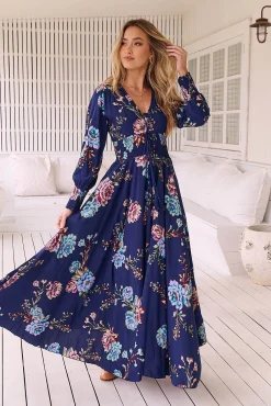 Vestido largo estampado Indiana