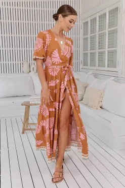 Vestido largo estampado Maddi