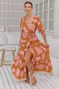 Vestido largo estampado Maddi