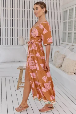 Vestido largo estampado Maddi