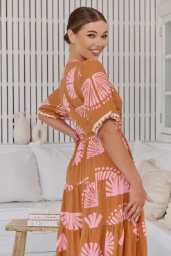 Vestido largo estampado Maddi