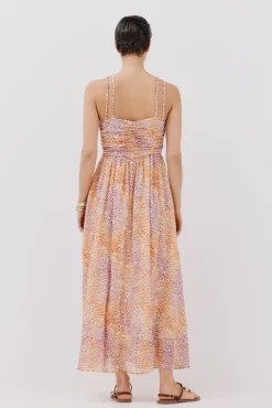 Vestido largo estampado tirantes