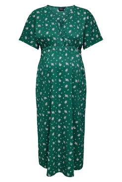 Vestido largo fluido manga corta maternity y lactancia