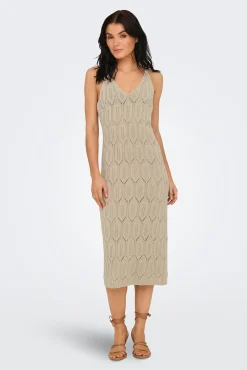 Vestido midi de crochet