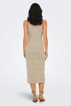 Vestido midi de crochet
