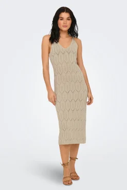 Vestido midi de crochet