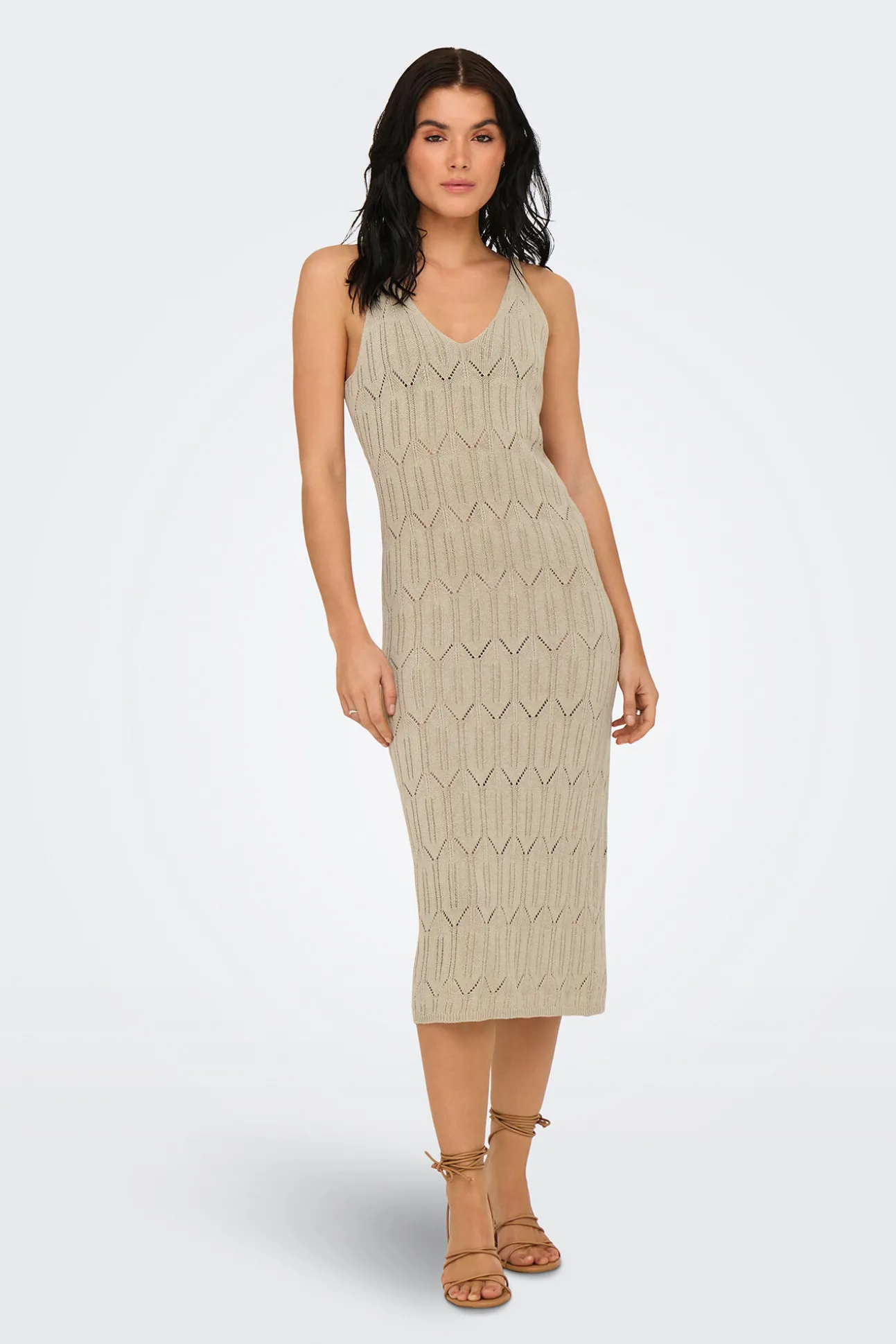 Vestido midi de crochet