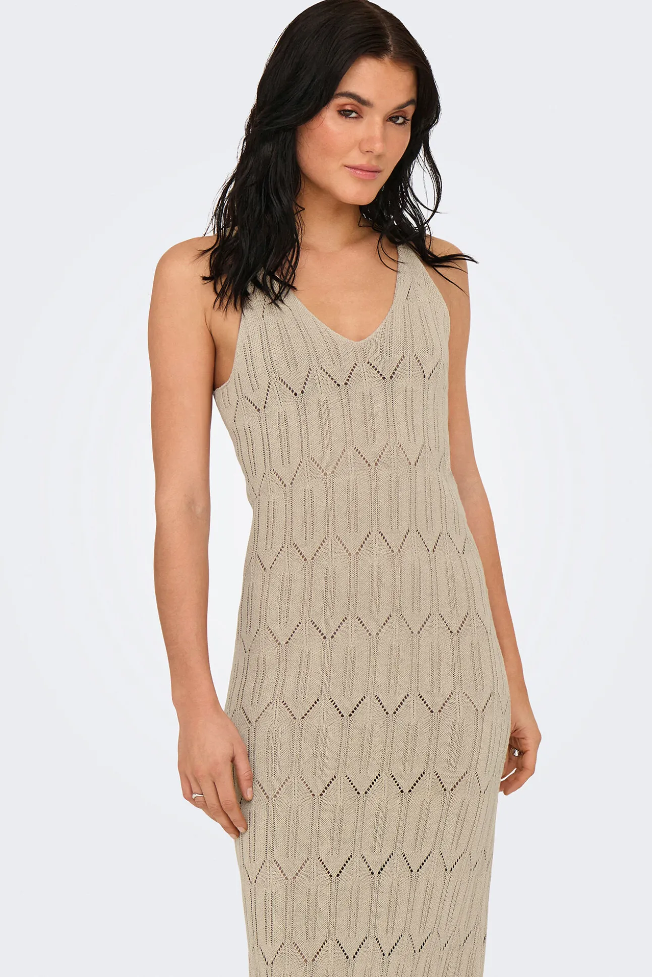 Vestido midi de crochet