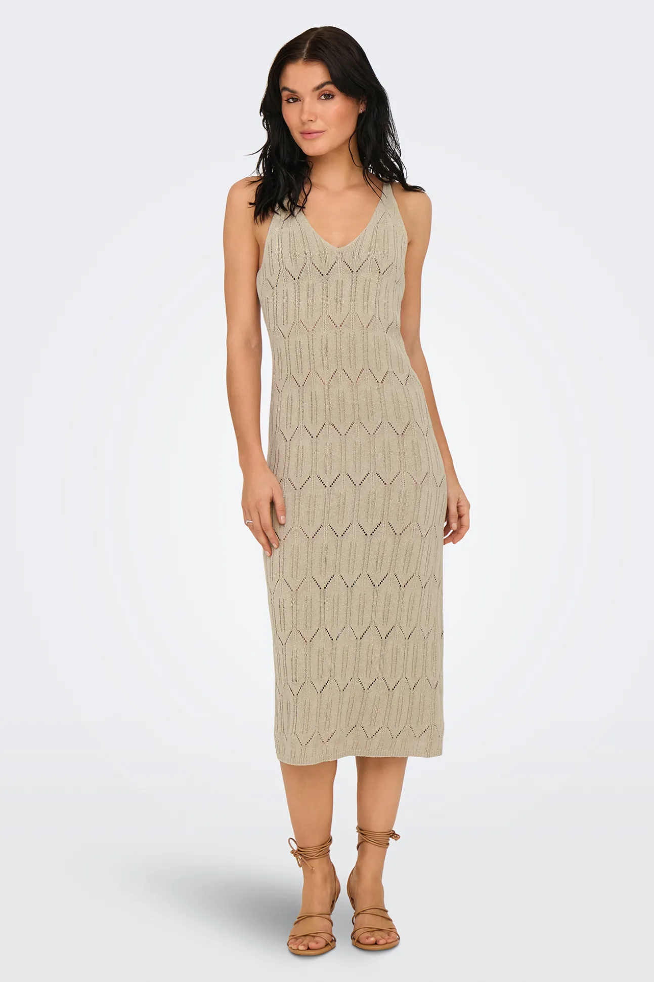 Vestido midi de crochet