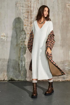 Vestido midi de punto