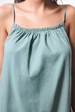 Vestido midi lino verde