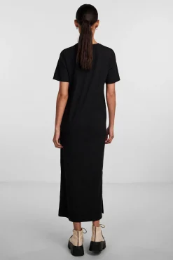 Vestido midi manga corta
