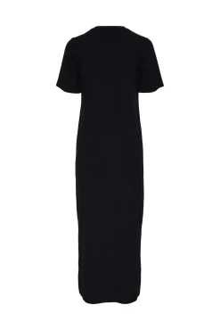 Vestido midi manga corta