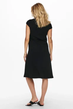 Vestido midi maternity con botones
