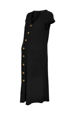 Vestido midi maternity con botones