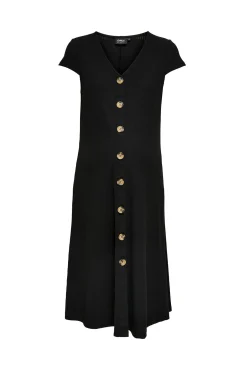 Vestido midi maternity con botones