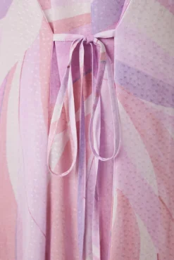 Vestido midi viscosa print geométrico