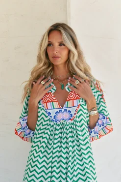 Vestido mini estampado Boheme