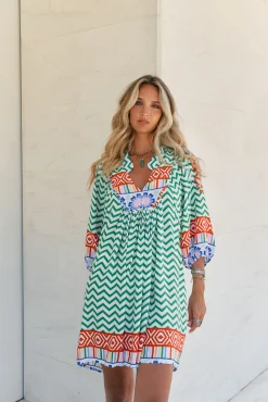 Vestido mini estampado Boheme