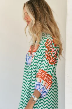 Vestido mini estampado Boheme