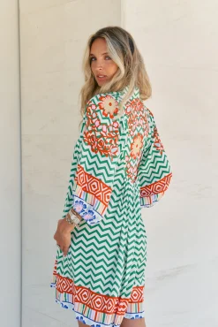 Vestido mini estampado Boheme
