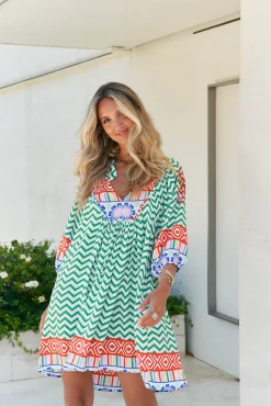 Vestido mini estampado Boheme