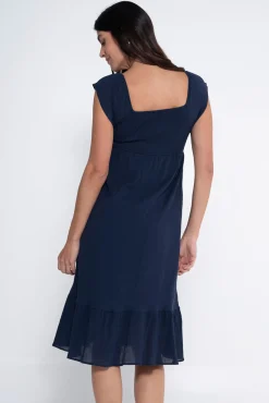 Vestido premamá corto con smock