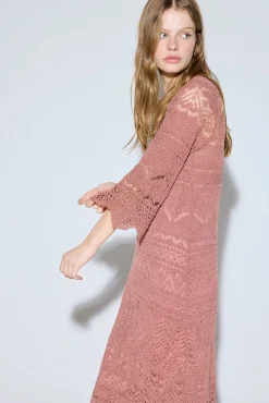 Vestido punto calado