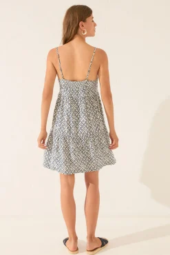 Vestido tirantes estampado sello