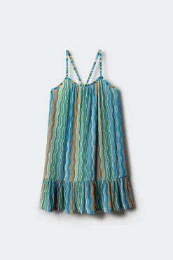 Vestido tricolor niña